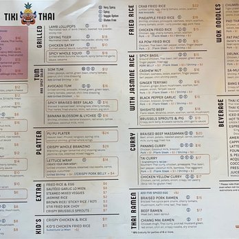 Tiki Thai - Menu - Tiki Bars Near Me - Reston, Virginia Tiki Thai - Menu - Tiki Bars Near Me - Reston, Virginia