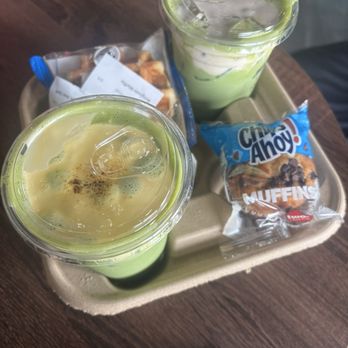 Jade & Java Cafe - I got two drinks the banana Matcha, and the crème brûlée Matcha and 2 pastries - Coffee & Tea Near Me - San Francisco, California