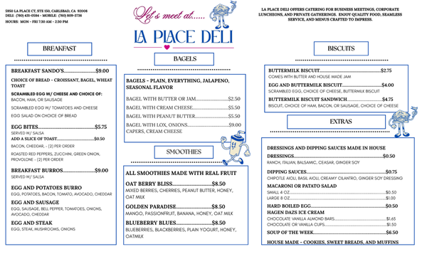 Menu photo 1 La Place Deli Carlsbad, CA Menu photo 1 La Place Deli Carlsbad, CA