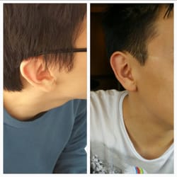 Young Hair Salon - Before and after, around the ears