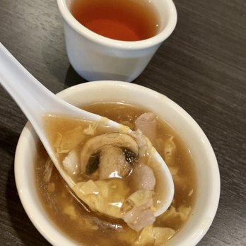 Chef Bo - Hot tea and  S3. Hot and Sour Soup - Chinese Near Me - Elk Grove, California