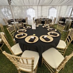 Kay & A Party Rentals - 20x40 , draping, Chiavarri chairs, round tables, linen, heater