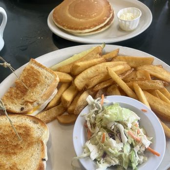 Flappy Jack's Pancake House - Ultimate Grilled Cheese Sandwich (fries, coleslaw) - Pancakes Near Me - Orange, California Flappy Jack's Pancake House - Ultimate Grilled Cheese Sandwich (fries, coleslaw) - Pancakes Near Me - Orange, California