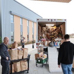 Lifepoint Church - Lewis Center - Groceries are being loaded onto a truck for Stowe Missions to feed thousands across central Ohio.