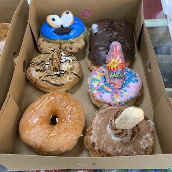 Painted Dough - Creme brûlée, Cookie Monster, tiramisu baby bottle - Donuts Near Me - Chino, California Painted Dough - Creme brûlée, Cookie Monster, tiramisu baby bottle - Donuts Near Me - Chino, California