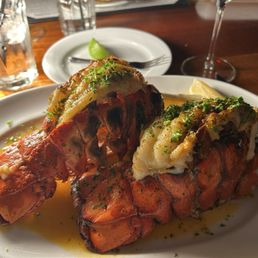 Twin lobster tails in Cajun butter!