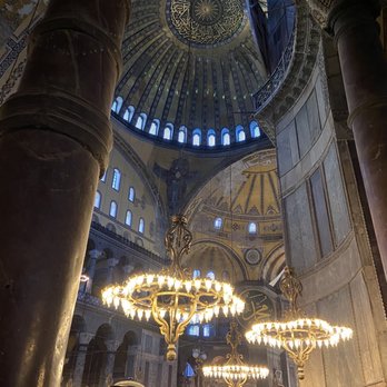 Ayasofya Müzesi - Tiled dome and suspended lights - Museums Near Me - Istanbul, 34
