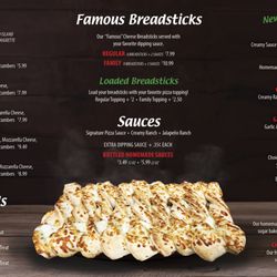 Salad, Breadstick & Pasta Menu