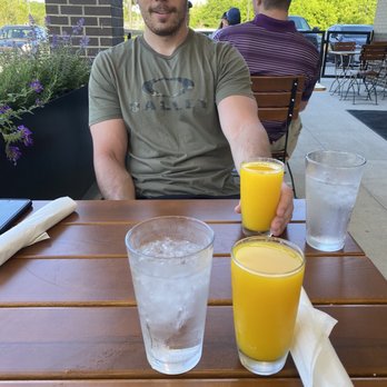 Big Bad Breakfast - Franklin - Tiny glass of (LARGE) orange juice - Breakfast & Brunch Near Me - Franklin, Tennessee Big Bad Breakfast - Franklin - Tiny glass of (LARGE) orange juice - Breakfast & Brunch Near Me - Franklin, Tennessee