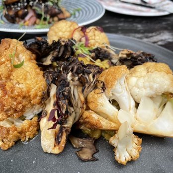 Beatnik On The River - Cauliflower and mushroom dish (the kitchen made it vegan friendly) - Cocktail Bars Near Me - Chicago, Illinois Beatnik On The River - Cauliflower and mushroom dish (the kitchen made it vegan friendly) - Cocktail Bars Near Me - Chicago, Illinois