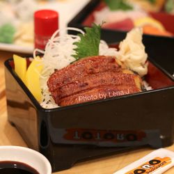 Totoro - Unagi Don ($20) - grilled river eel topped with eel sauce on a bed of sushi rice. Asked for sauce on the side.