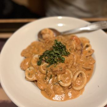 The Venetian Restaurant - Seafood Pasta with Rose Cream Sauce - Italian Near Me - San Diego, California