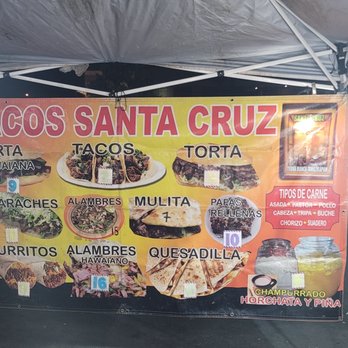 Tacos Santa Cruz - Menu - Tacos Near Me - La Puente, California Tacos Santa Cruz - Menu - Tacos Near Me - La Puente, California