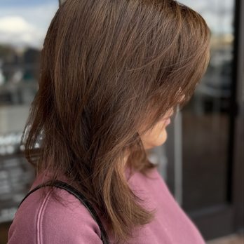 Studio Swilley - From color correction to an even, beautiful brunette. Healthy hair. - Hair Stylists Near Me - San Marcos, California Studio Swilley - From color correction to an even, beautiful brunette. Healthy hair. - Hair Stylists Near Me - San Marcos, California