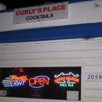 Curly's Place - a neon sign in a window - Dive Bars Near Me - Hayward, California Curly's Place - a neon sign in a window - Dive Bars Near Me - Hayward, California