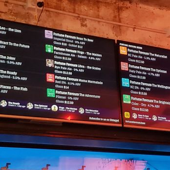 Fortune Favours - Tap list 19/10/2022 - Brewpubs Near Me - Wellington, WGN