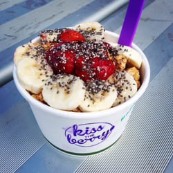 The Kiss the Berry Group - An Original Kiss The Berry bowl with bananas, strawberries, chia seeds and honey! Yummo!