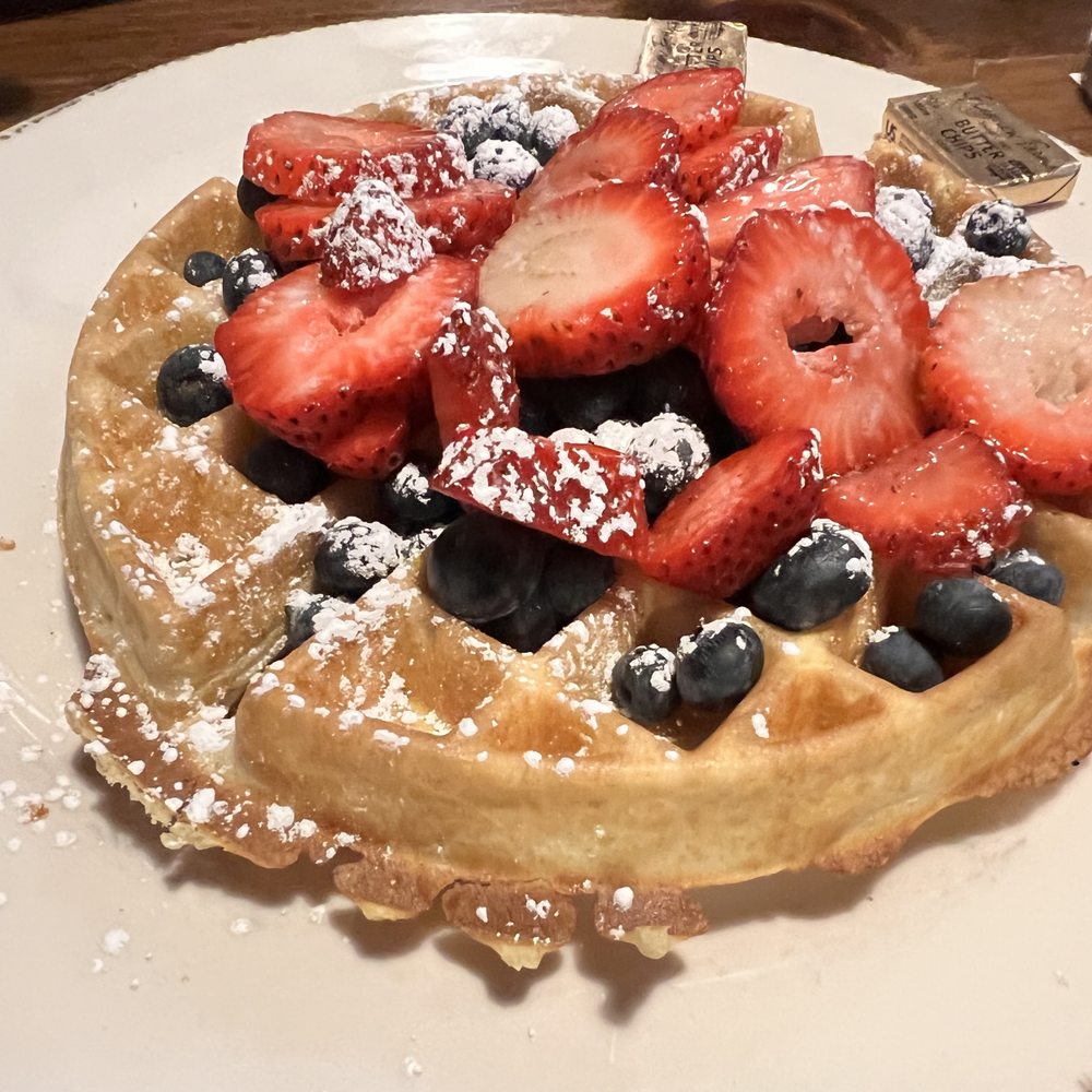Columbine Cafe - Belgian Waffles with extras - American Near Me - Breckenridge, Colorado Columbine Cafe - Belgian Waffles with extras - American Near Me - Breckenridge, Colorado