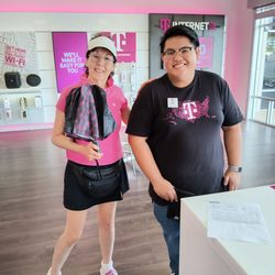 T-Mobile - Ironically I  wore the store colors. Matching 'marvelous Marc" who got me all set with an upgrade in minutes!