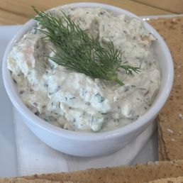 Closer look at the lemon dill shrimp dip Closer look at the lemon dill shrimp dip