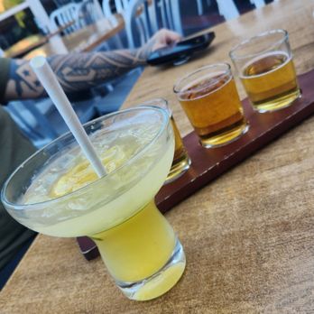 Patxi's Pizza - Patxis margarita and a beer flight - Pizza Near Me - Dublin, California Patxi's Pizza - Patxis margarita and a beer flight - Pizza Near Me - Dublin, California