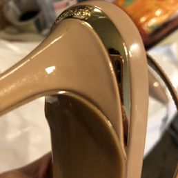 Marks on the gold part of shoe