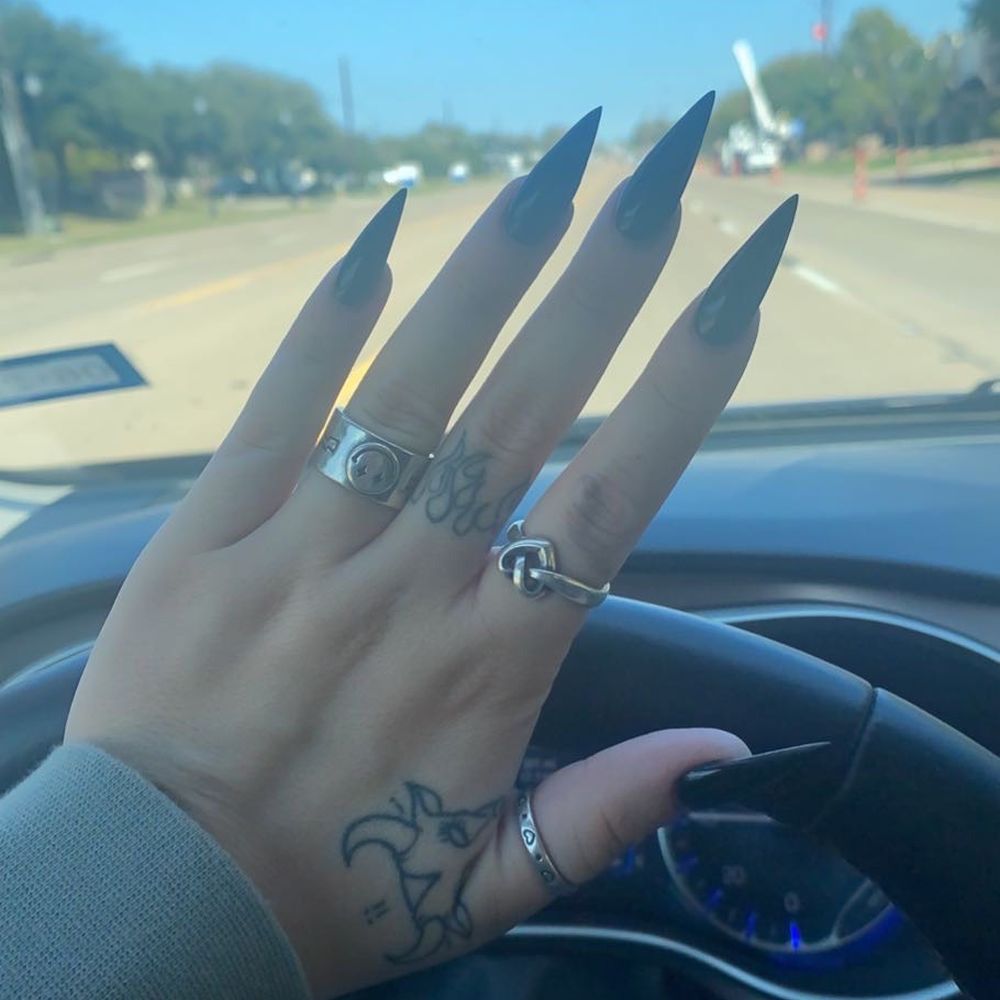 Nail Bar One - black stilletos - Nail Salons Near Me - Keller, Texas Nail Bar One - black stilletos - Nail Salons Near Me - Keller, Texas