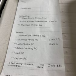 Scripps Mercy Hospital San Diego - My Dinner Menu.