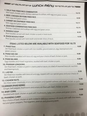 Menu photo 3 Sala Thai Restaurant Jacksonville, FL Menu photo 3 Sala Thai Restaurant Jacksonville, FL