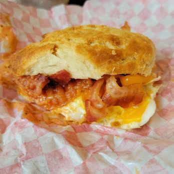 Biscuit Bitch - Bitchwich (buttered biscuit with bacon, egg, and cheese) - Breakfast & Brunch Near Me - Seattle, Washington Biscuit Bitch - Bitchwich (buttered biscuit with bacon, egg, and cheese) - Breakfast & Brunch Near Me - Seattle, Washington