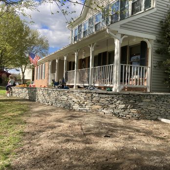 Stone Garden - Photo taken day before completion. Drainage now cut to size - Landscaping Near Me - Silver Spring, Maryland Stone Garden - Photo taken day before completion. Drainage now cut to size - Landscaping Near Me - Silver Spring, Maryland