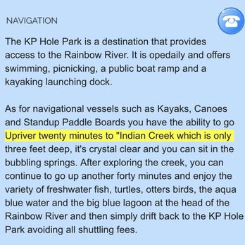 KP Hole - Check out Indian Creek upriver if you have kayaks, canoes, or standup paddle boards. - Boating Near Me - Dunnellon, Florida KP Hole - Check out Indian Creek upriver if you have kayaks, canoes, or standup paddle boards. - Boating Near Me - Dunnellon, Florida