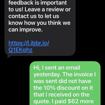 The Cleaning Squad - Text following up after an email had not been responded to. - Home Cleaning Near Me - Temecula, California