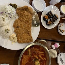 King donkatsu, kimbap, Tteokbokki
