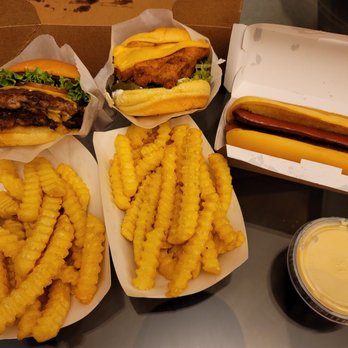 Shake Shack Waverly Place - ShackBurger Chick'n Shack Cheese Fries Hot Dog - Fast Food Near Me - Cary, North Carolina