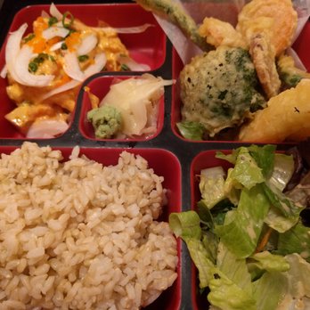 Teishoku - Two choice bento: shrimp tempura with spicy ahi - Japanese Near Me - Honolulu, Hawaii Teishoku - Two choice bento: shrimp tempura with spicy ahi - Japanese Near Me - Honolulu, Hawaii