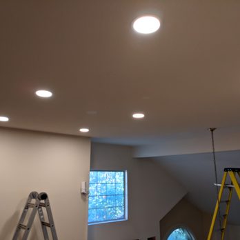 New Quest Electric - Work in-progress.  Stairs overhead recessed light installation to make the stairs a lot safer. - Electricians Near Me - Montclair, California