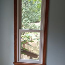 Renewal by Andersen - See how this looks like we just got a window inserted into the old jamb? Doesn't look like expensive custom window AT ALL.