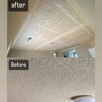 Marc Of Perfection - Removed Popcorn ceiling for a customer to match existing texture.... Skip Trowel for the win! - Drywall Installation & Repair Near Me Marc Of Perfection - Removed Popcorn ceiling for a customer to match existing texture.... Skip Trowel for the win! - Drywall Installation & Repair Near Me