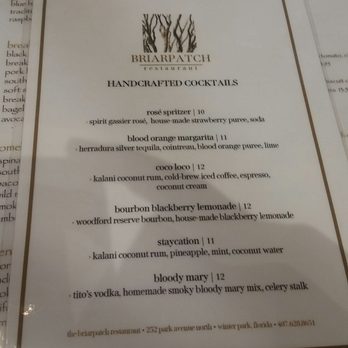 Briarpatch Restaurant - American Near Me - Winter Park, Florida