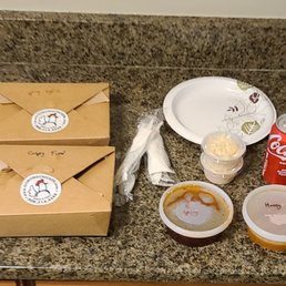 Two orders of wings. Two sauces on the side: Sweet and Spicy / Honey Butter Two orders of wings. Two sauces on the side: Sweet and Spicy / Honey Butter