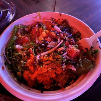 Red Poke - Salmon tuna everything light sauces mix bowl - Korean Near Me - New York, New York