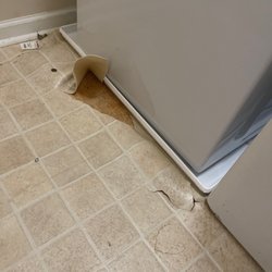 Best Buy Outlet - Ripped Wash Room Floor from the delivery.