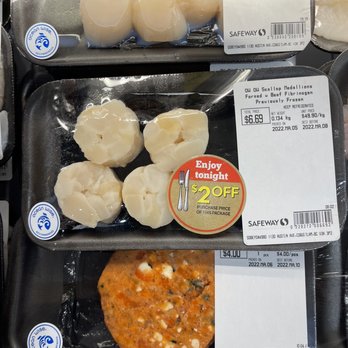 Safeway - The sign of the times...tiny scallops packed together and become Scallop Medallion!! - Grocery Near Me - Coquitlam, British Columbia Safeway - The sign of the times...tiny scallops packed together and become Scallop Medallion!! - Grocery Near Me - Coquitlam, British Columbia