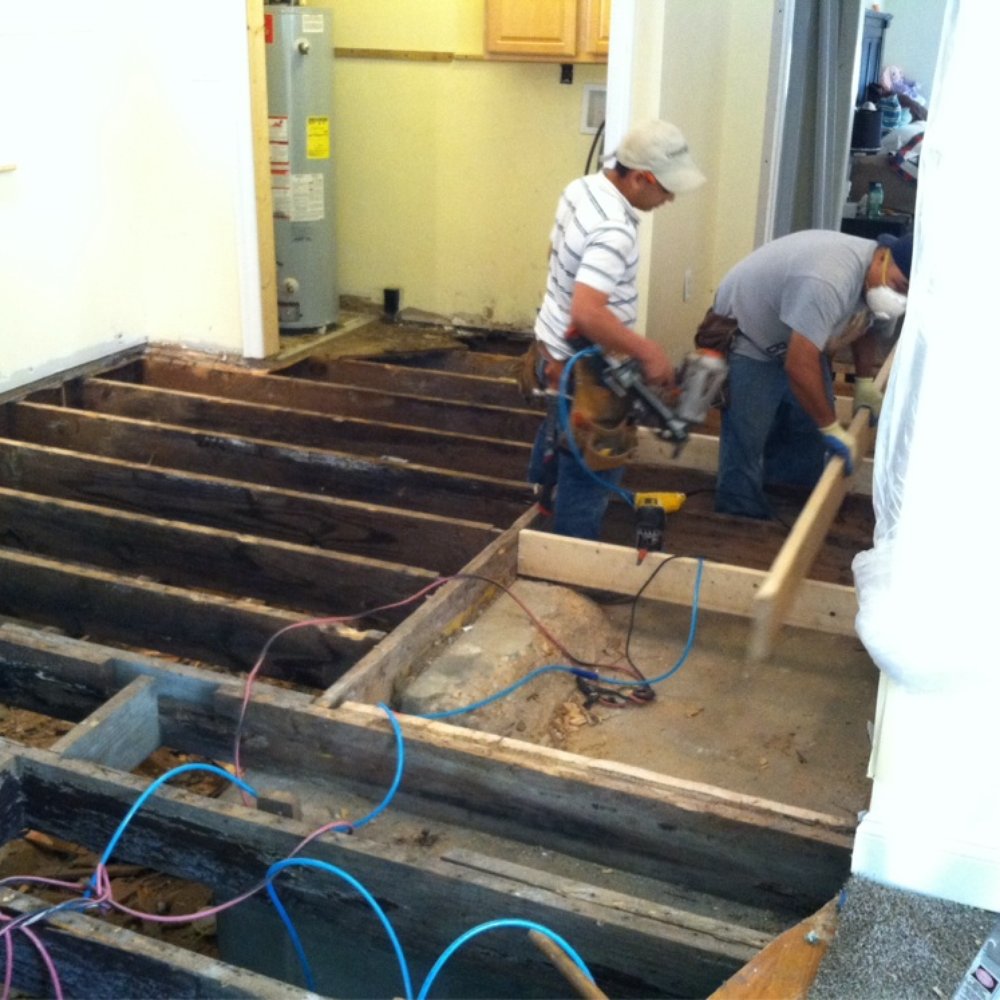 Aaction Home Repairs - Rebuilding the floor Joyce - General Contractors Near Me - Millersville, Maryland