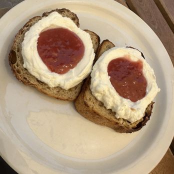 Bica - Ricotta and plum jam toast - Mediterranean Near Me - San Diego, California Bica - Ricotta and plum jam toast - Mediterranean Near Me - San Diego, California
