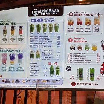 Amausaan Uji Matcha - Menu on 10.9.2020 - Desserts Near Me - Daly City, California Amausaan Uji Matcha - Menu on 10.9.2020 - Desserts Near Me - Daly City, California