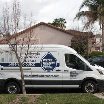 Water Heaters Only - WHO van pulling up - Water Heater Installation/Repair Near Me - Murrieta, California Water Heaters Only - WHO van pulling up - Water Heater Installation/Repair Near Me - Murrieta, California