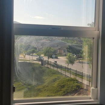 Clearvu Window Cleaning - Upstairs bedroom before pic - Window Washing Near Me - Murrieta, California Clearvu Window Cleaning - Upstairs bedroom before pic - Window Washing Near Me - Murrieta, California