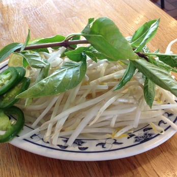 Pho 79 - Topping platter containing bean sprouts, basil, and chilis. - Vietnamese Near Me - Richmond, Virginia Pho 79 - Topping platter containing bean sprouts, basil, and chilis. - Vietnamese Near Me - Richmond, Virginia